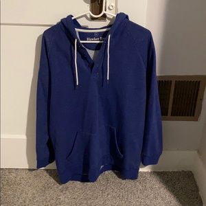 Blue hooded sweatshirt